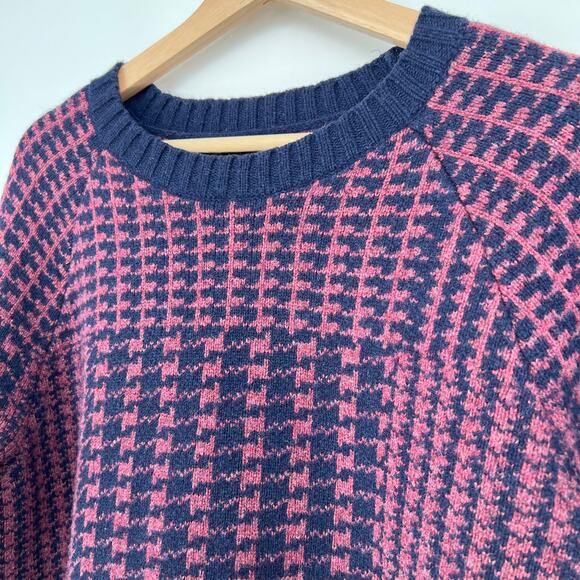 Pendleton Lambs Wool Blend Sweater Women Medium Crew Neck Pullover Burgundy READ - Picture 5 of 10